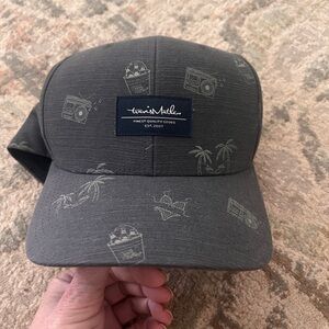 Travis Mathew Golf Adjustable
Snapback Hat Cap Patch Gray All Over Graphic